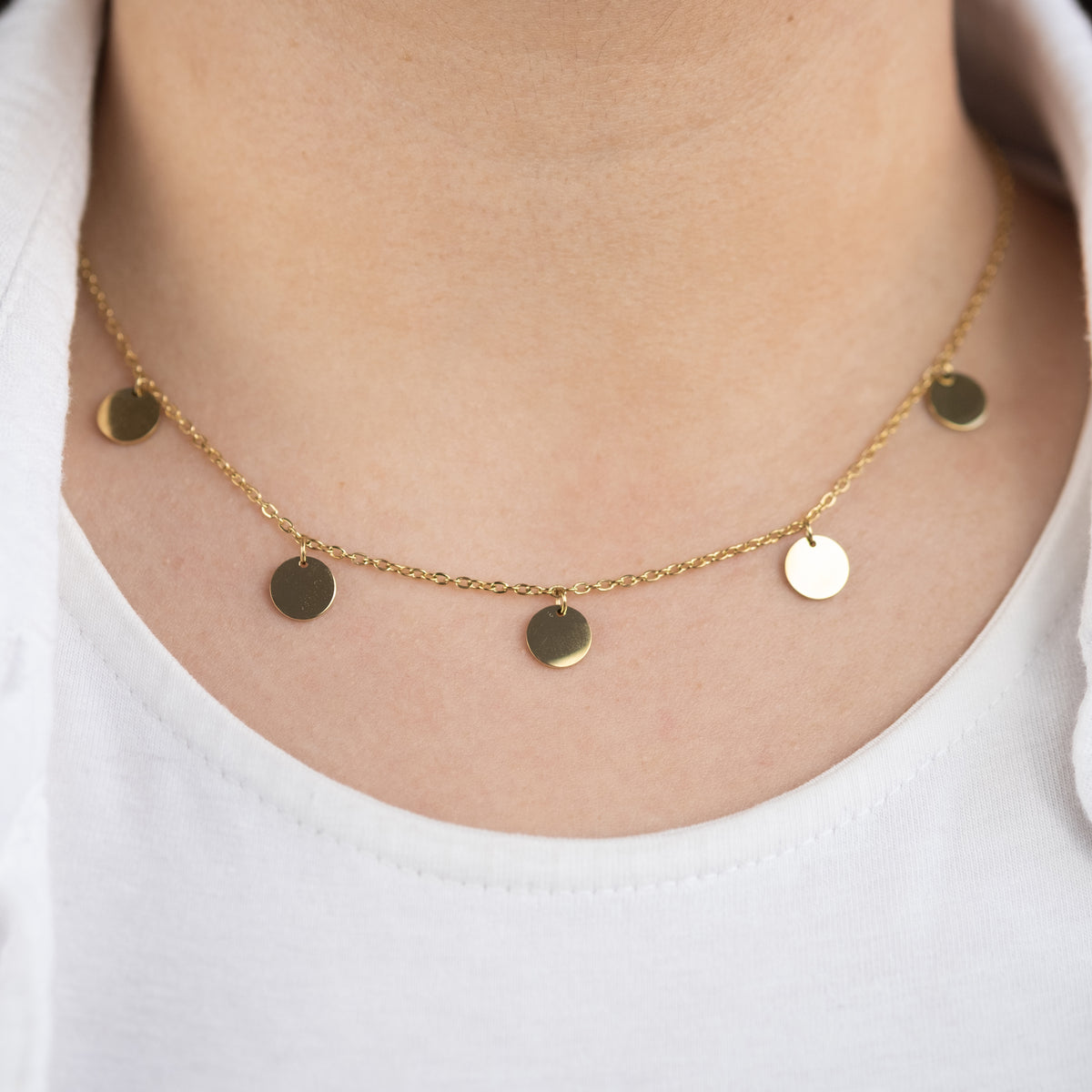 Halskette Edelstahl Gold mit Grußkarte Happy Soul