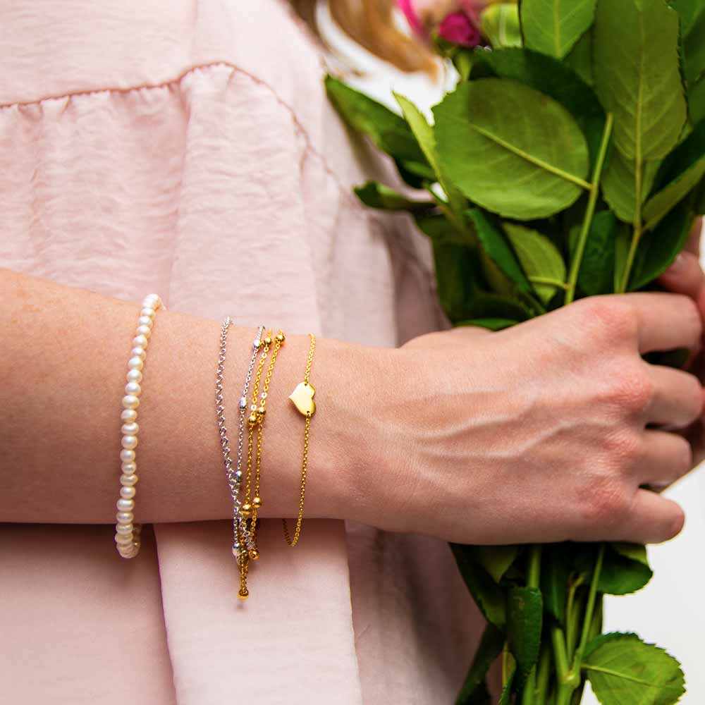 Armband 925er Silber Moonlight mit Zirkonia gold