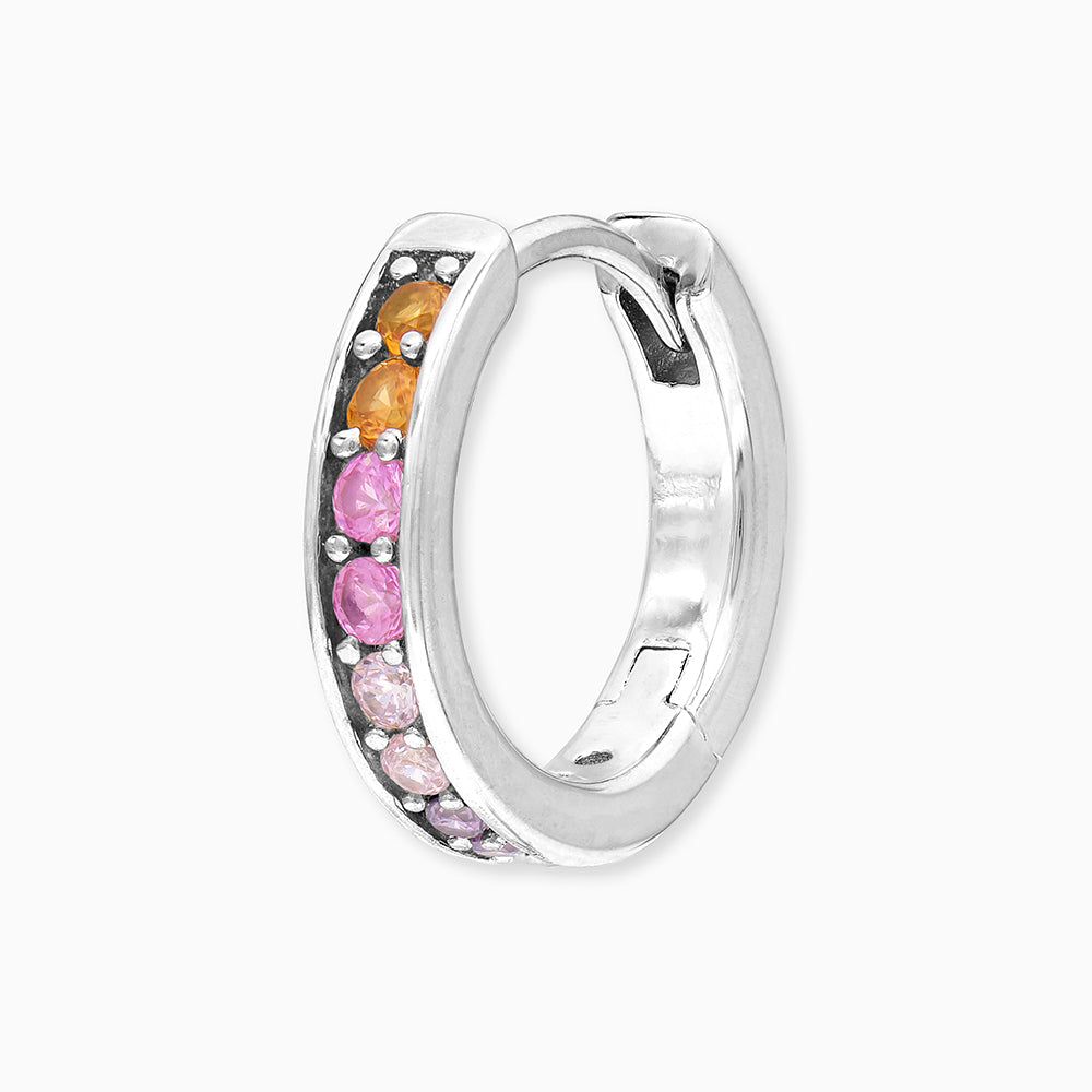 Creole 925er Silber Regenbogen mit Zirkonia Mulitcolor