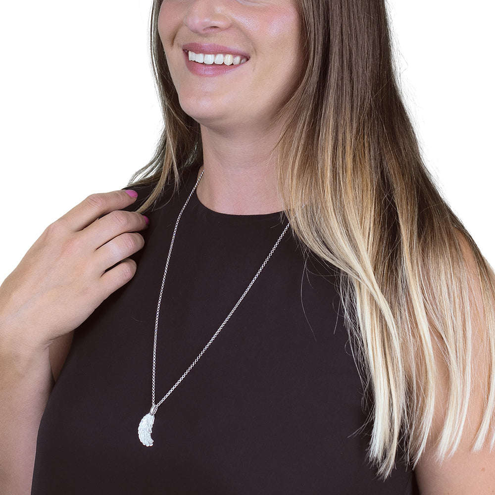 Pendant 925 silver wing rose gold