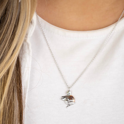 Engelsrufer women's necklace bicolor guardian angel rhodium plated