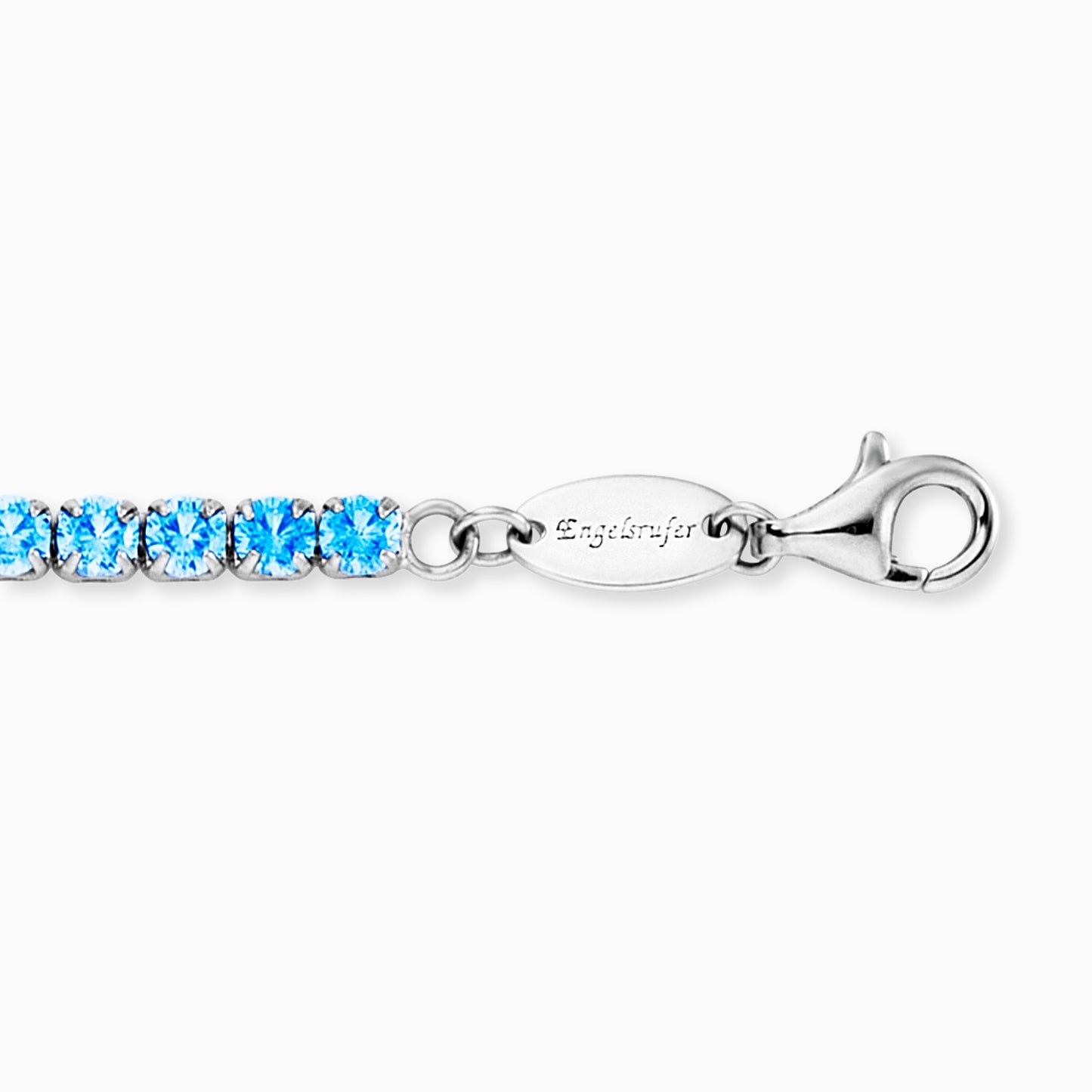 Armband 925er Silber Shiny Tennis mit Zirkonia blau