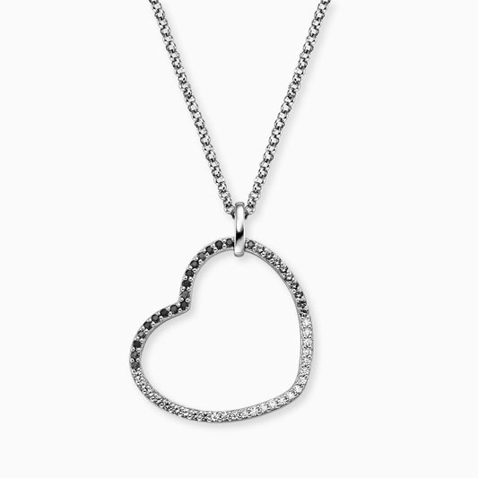 Engelsrufer Herz Shade Kette aus Silber mit funkelnden Zirkonia-Steinen