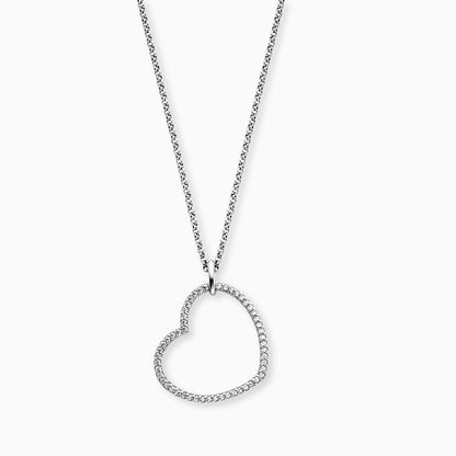 Halskette 925er Silber Herz mit Zirkonia
