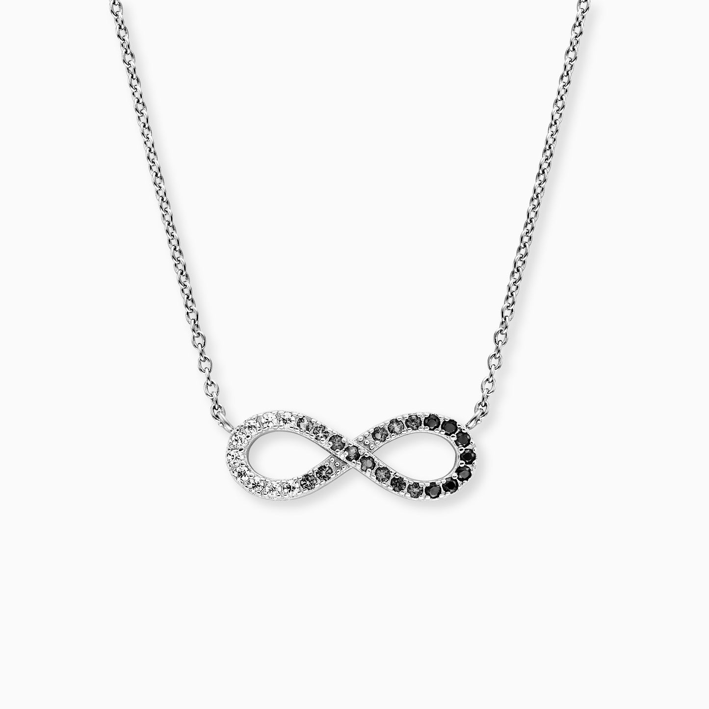 Halskette 925er Silber Infinity mit Zirkonia Multicolor