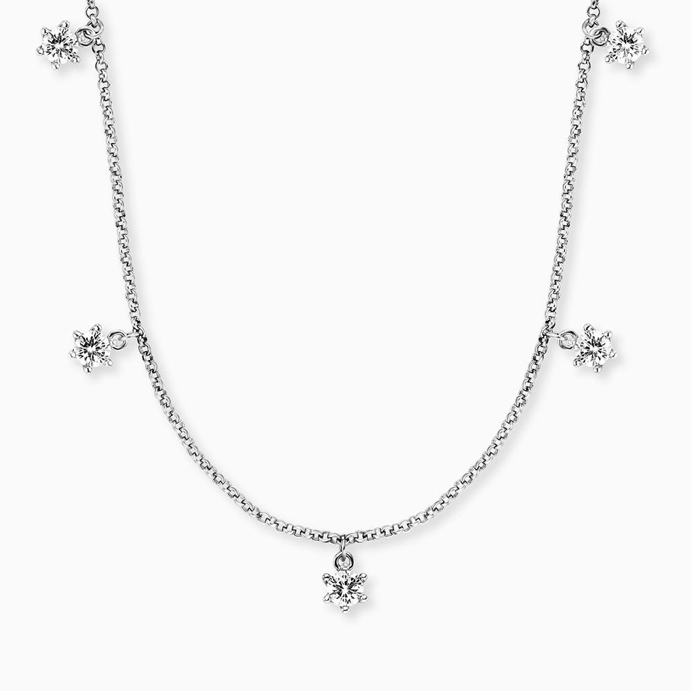 Halskette 925er Silber Shiny mit Zirkonia