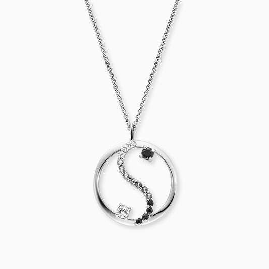 Engelsrufer Yin Yang Kette aus Silber mit funkelnden Zirkonia-Steinen