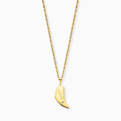 Halskette Edelstahl Gold mit Grußkarte Soulmate
