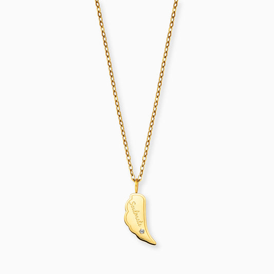 Halskette Edelstahl Gold mit Grußkarte Soulmate