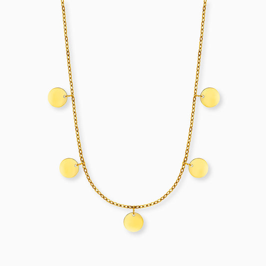 Halskette Edelstahl Gold mit Grußkarte Happy Soul