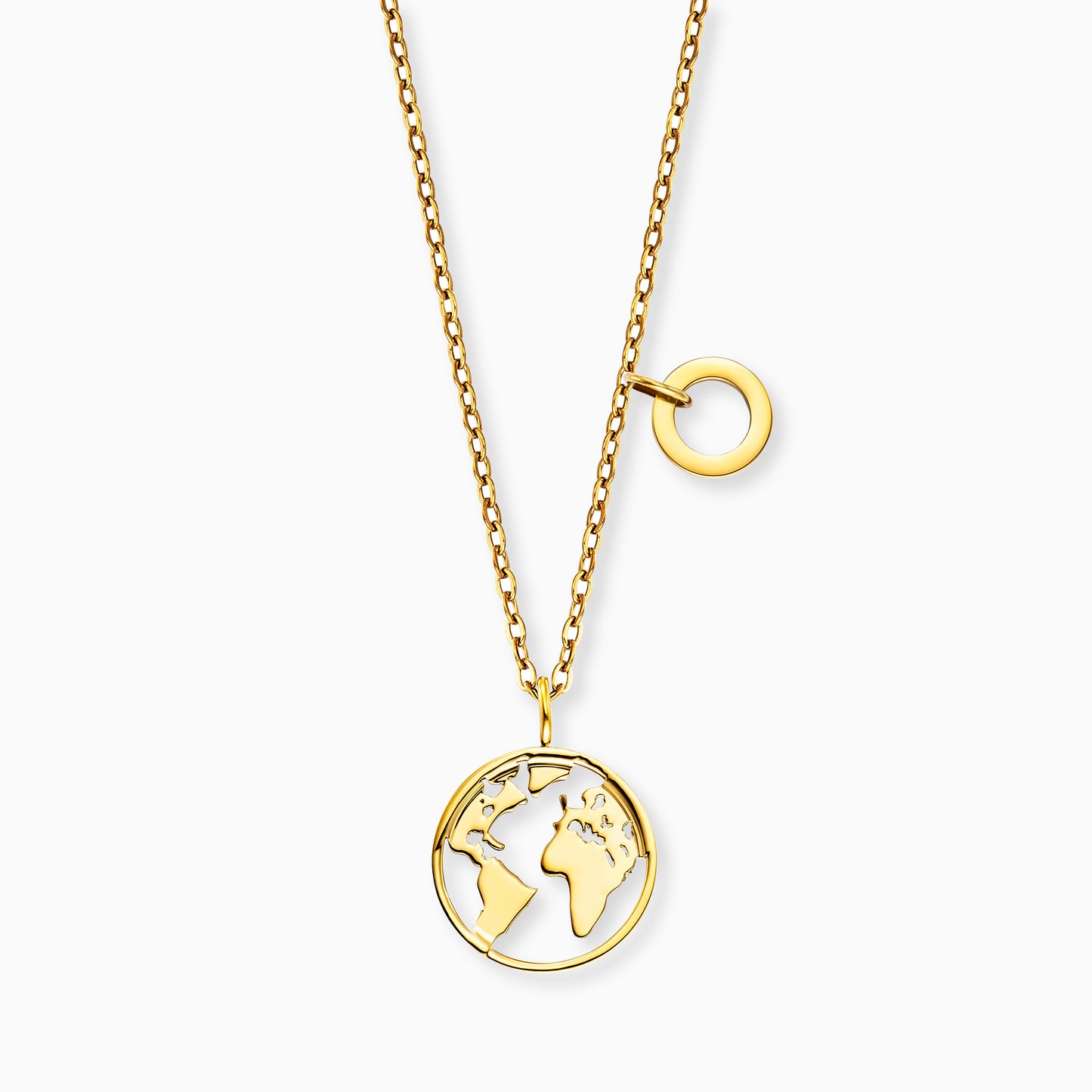 Halskette Edelstahl Gold mit Grußkarte Ocean