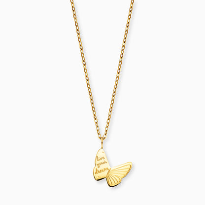 Halskette Edelstahl Gold mit Grußkarte Dream