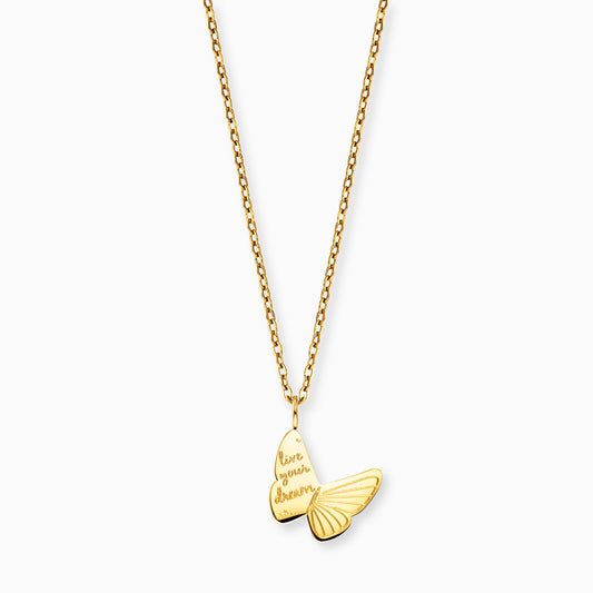 Halskette Edelstahl Gold mit Grußkarte Dream