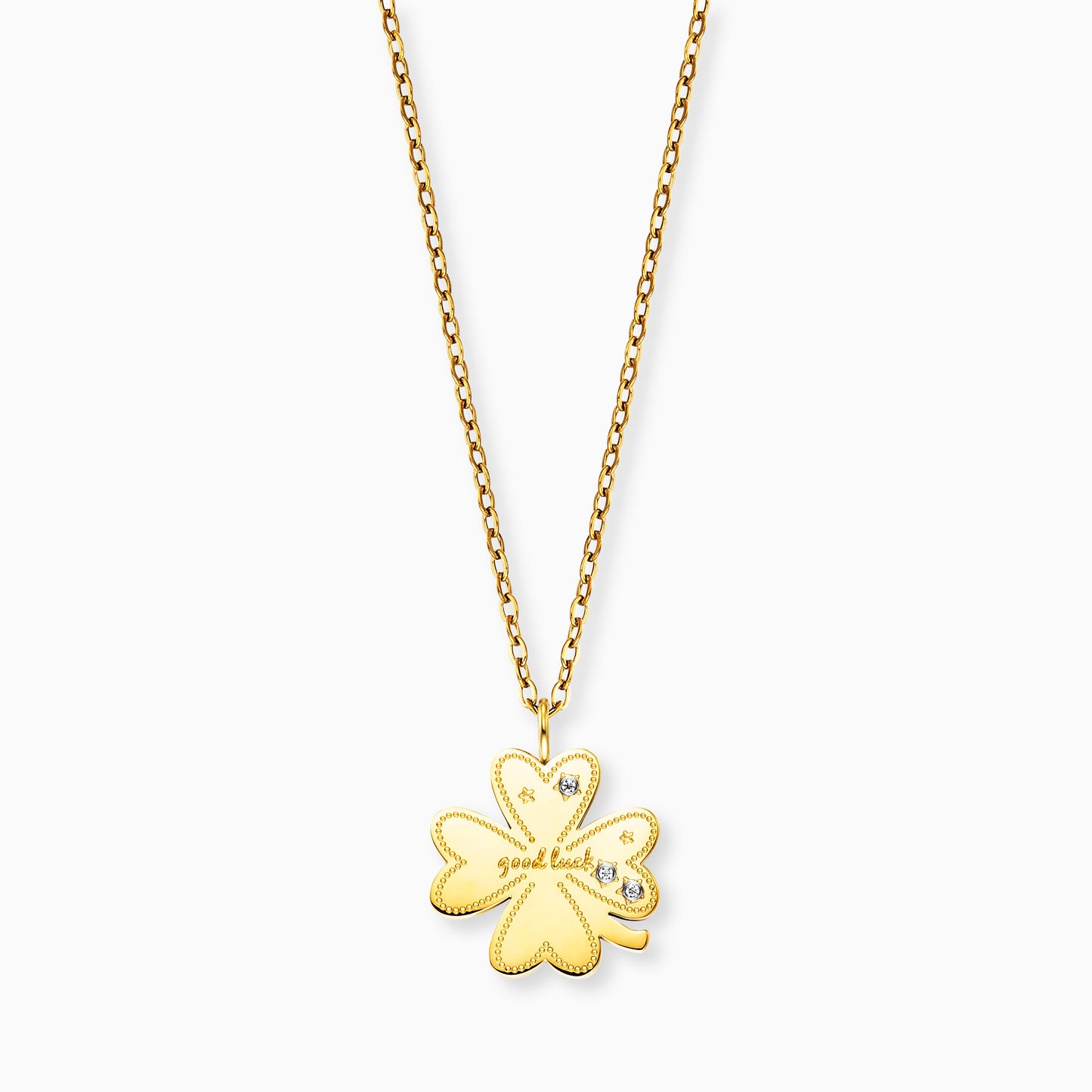 Halskette Edelstahl Gold mit Grußkarte Happiness