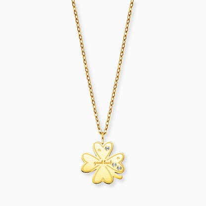 Halskette Edelstahl Gold mit Grußkarte Happiness