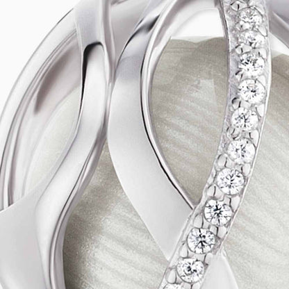 Anhänger 925er Silber Paradise Klangkugel Weiß mit Zirkonia