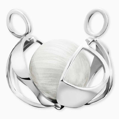 Anhänger 925er Silber Paradise Klangkugel Weiß mit Zirkonia