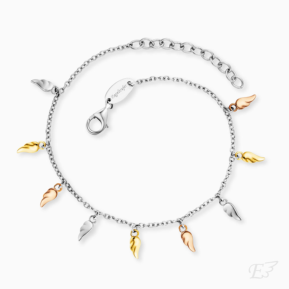 Engelsrufer Flying Wings Armband aus Silber mit Tricolor