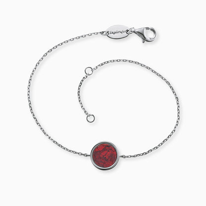 Armband 925er Silber mit Kraftstein Roter Jaspis