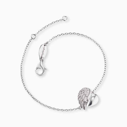 Armband 925er Silber Herzflügel mit Zirkonia silber