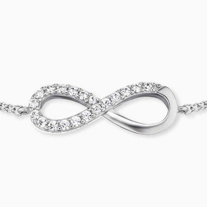 Armband 925er Silber Infinity mit Zirkonia
