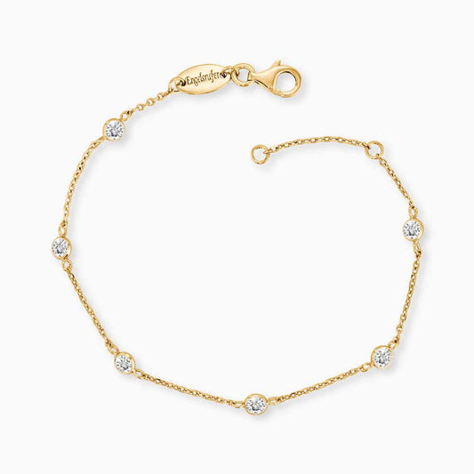 Armband 925er Silber Moonlight mit Zirkonia gold
