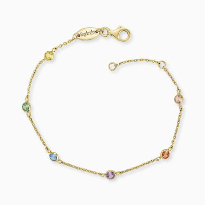 Armband 925er Silber Moonlight mit Zirkonia Multicolor gold · multicolor