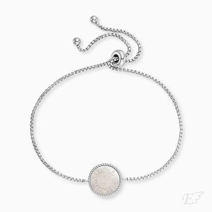 Armband 925er Silber Kompass Perlmutt Weiß
