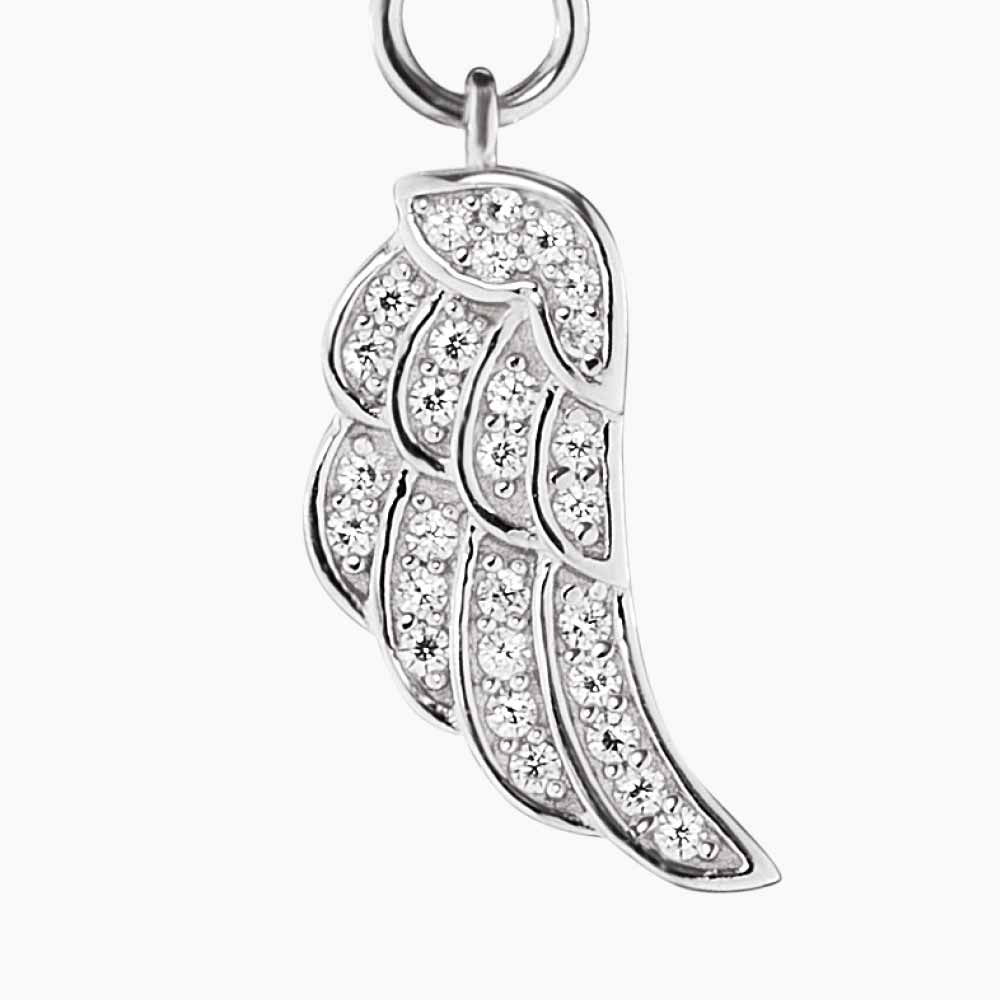 Charm 925er Silber Flügel mit Zirkonia