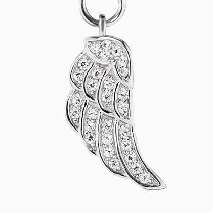 Charm 925er Silber Flügel mit Zirkonia