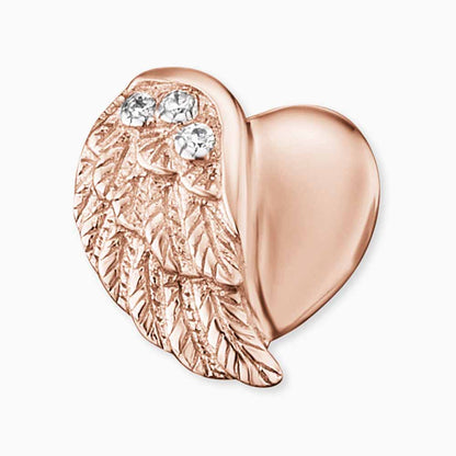 Ohrstecker 925er Silber Herzflügel Roségold mit Zirkonia