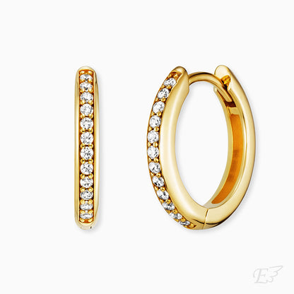 Creole 925er Silber Lola Gold mit Zirkonia