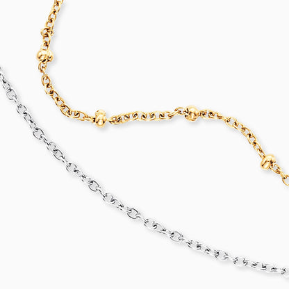 Fußkette Edelstahl Moonlight Bicolor