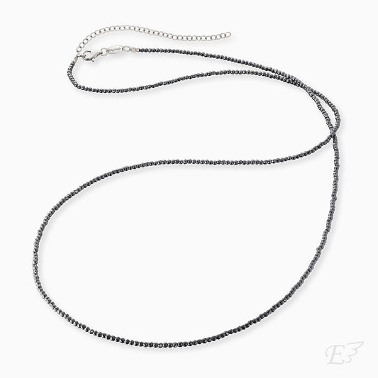 Necklace 925 silver with hematite beads