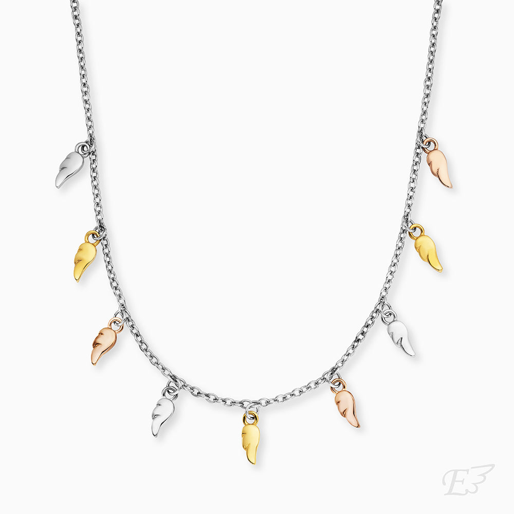 Engelsrufer Flying Wings Kette aus Silber mit Tricolor