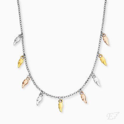 Engelsrufer Flying Wings Kette aus Silber mit Tricolor