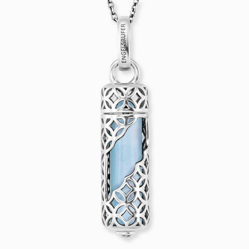 Engelsrufer Powerful Stone Blauer Achat Kette aus Silber