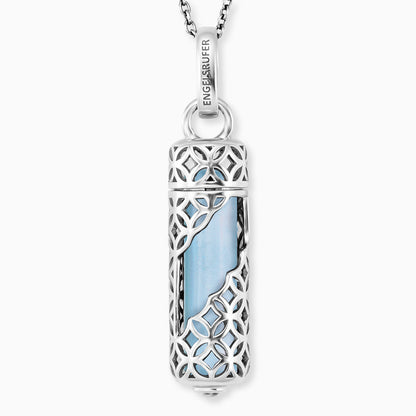Engelsrufer Powerful Stone Blauer Achat Kette aus Silber