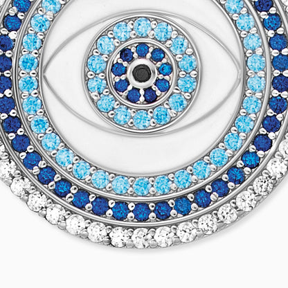 Halskette 925er Silber Nazar Auge mit Emaille und Zirkonia