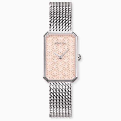 Engelsrufer Kinderuhr mit lebensblume silber meshband silbermotiv in Multicolor