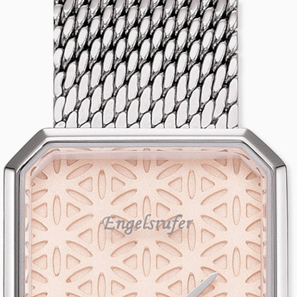 Uhr Edelstahl Lebensblume mit Edelstahl Armband