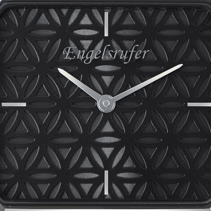 Uhr Edelstahl Lebensblume Schwarz mit Edelstahl Armband