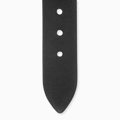 Lederarmband Schwarz für Uhren mit Edelstahl Verschluss 12 mm