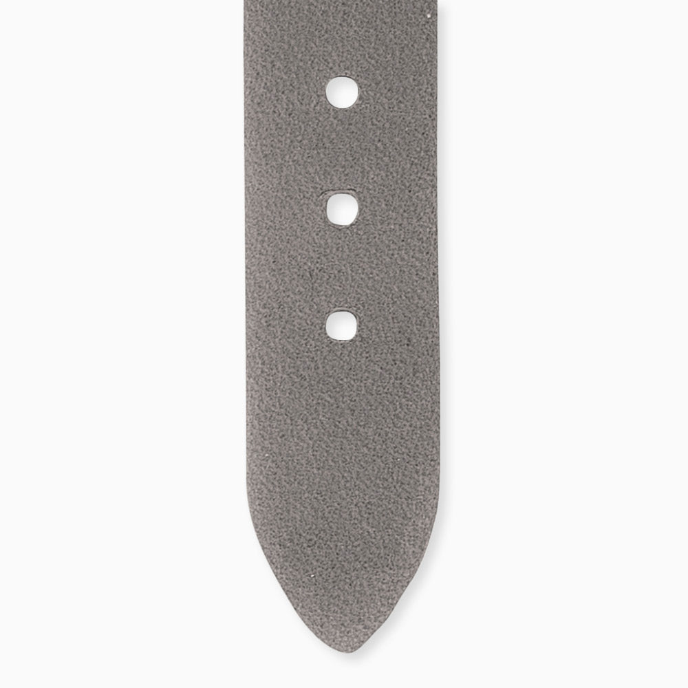 Armband Nubuk Leder Grau für Uhren mit Edelstahl Verschluss 14 mm