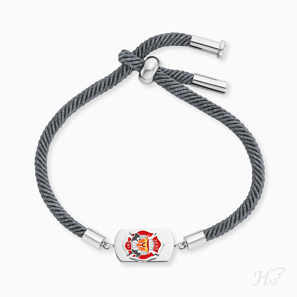 Kinder Armband Edelstahl Feuerwehr mit Emaille