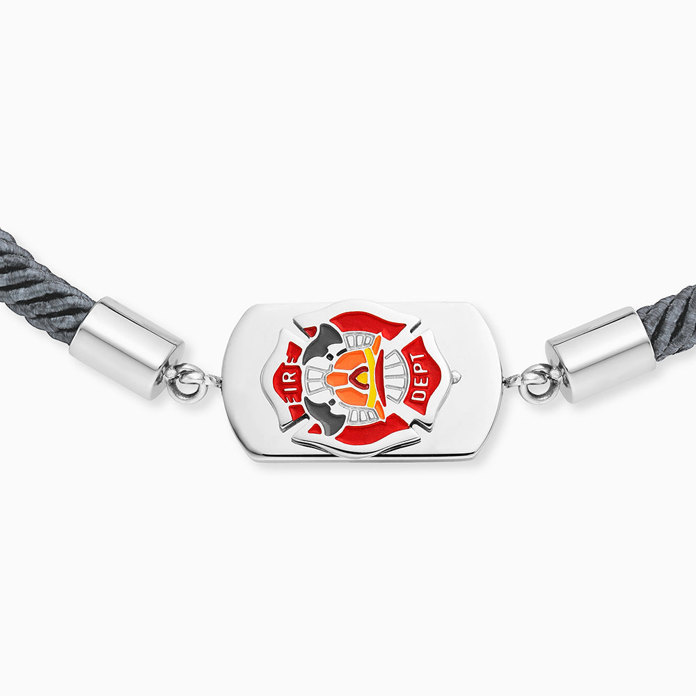 Kinder Armband Edelstahl Feuerwehr mit Emaille