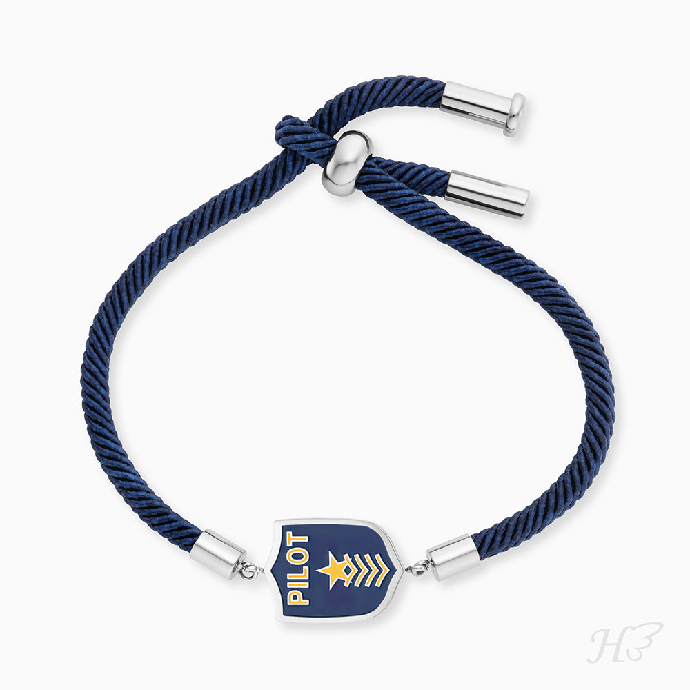 Kinder Armband Edelstahl Pilot mit Emaille