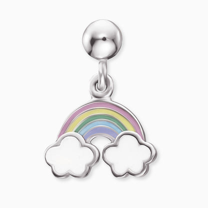 Kinder Ohrringe Edelstahl Regenbogen mit Emaille