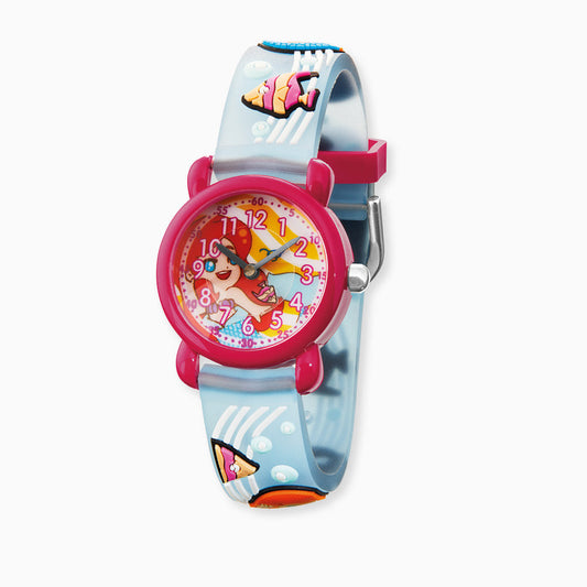 Herzengel Kinderuhr mit meerjungfraumotiv in Multicolor