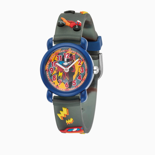 Herzengel Kinderuhr mit rennfahrermotiv in Multicolor